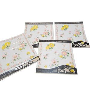 4 Packs Vintage Flair Squares Prepasted Wallcovering Moms Favorite Pink Floral